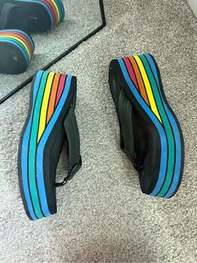 Rainbow six layer wedge leather strap
